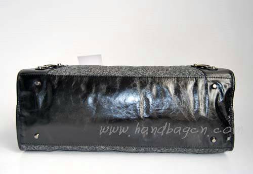 Balenciaga 084324-3 Black leather with black clot Le Dix Motorcycle Bag