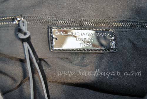 Balenciaga 084324-3 Black leather with black clot Le Dix Motorcycle Bag