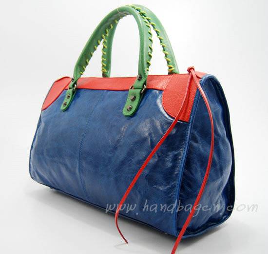 Balenciaga 084324-5 Dark Blue Arena Tri-Color City Classic Bag