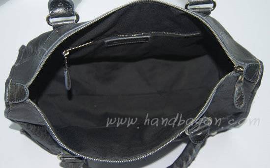 Balenciaga 084324A Dark grey Le Dix Motorcycle Handbag Large Size