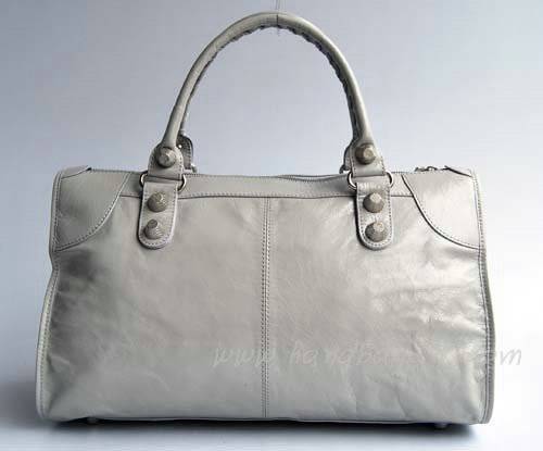 Balenciaga 084324A Grey White Giant City Bag Large Size - Click Image to Close