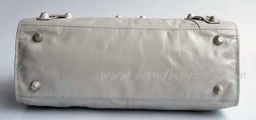 Balenciaga 084324A Grey White Giant City Bag Large Size