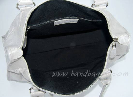 Balenciaga 084324A Light gray Le Dix Motorcycle Handbag Large Size - Click Image to Close