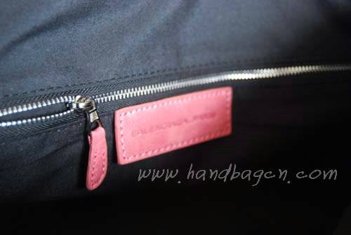 Balenciaga 084324A Pink Pleach Giant City Bag With Silver Hardware