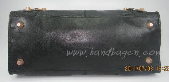Balenciaga 084324B Black Le Dix Motorcycle Handbag Large Size
