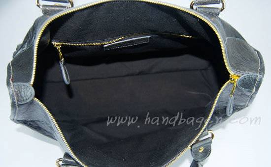 Balenciaga 084324B Dark gray Le Dix Motorcycle Handbag Large Size - Click Image to Close