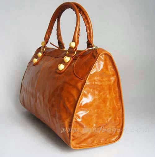 Balenciaga 084324B Dark Tan Giant City Bag Large Size With Gold Hardware - Click Image to Close