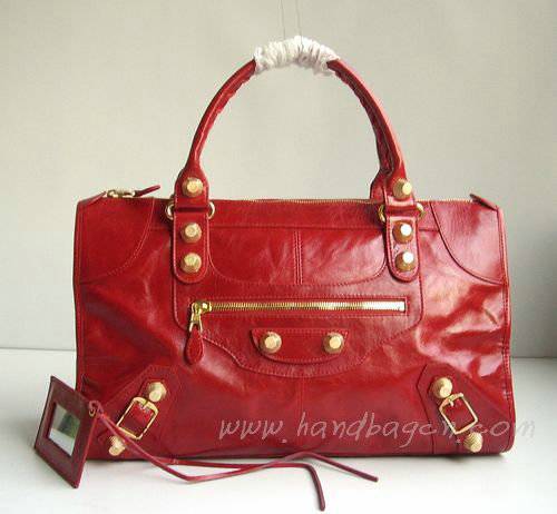 Balenciaga 084324B Red Giant City Bag Large Size