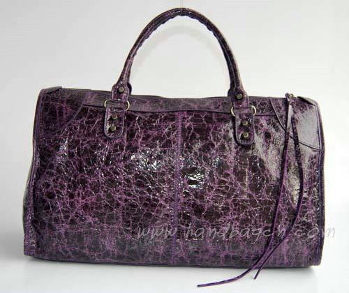Balenciaga 084324 Dark Purple Giant City Bag Large Size Gold Hardware - Click Image to Close