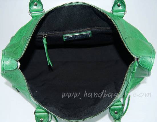 Balenciaga 084324 Green Le Dix Motorcycle Handbag Large Size - Click Image to Close