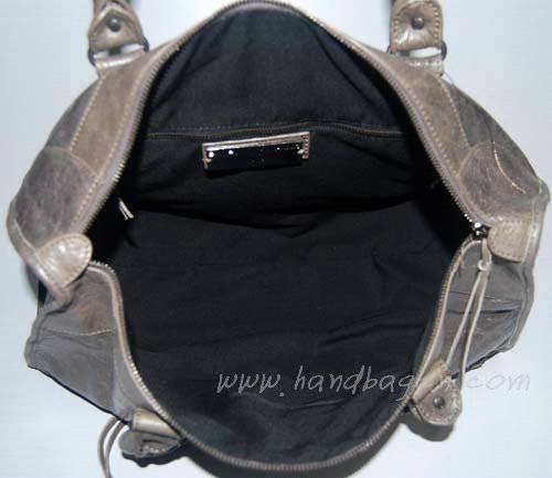 Balenciaga 084324 Gray Le Dix Motorcycle Handbag Large Size - Click Image to Close