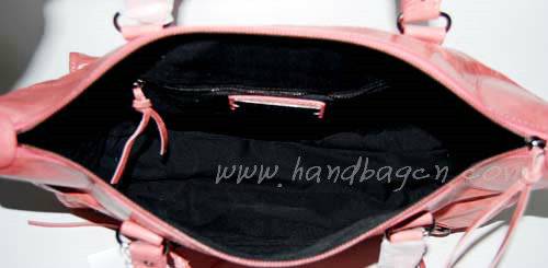 Balenciaga 084324 Pink Le Dix Motorcycle Handbag Large Size - Click Image to Close