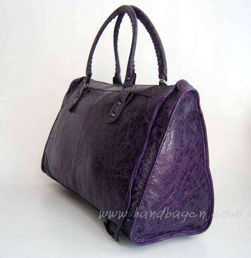 Balenciaga 084324 Purple Le Dix Motorcycle Handbag Large Size - Click Image to Close