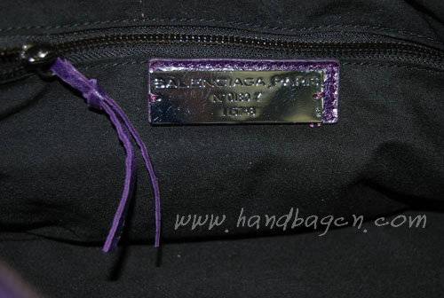Balenciaga 084324 Purple Le Dix Motorcycle Handbag Large Size - Click Image to Close