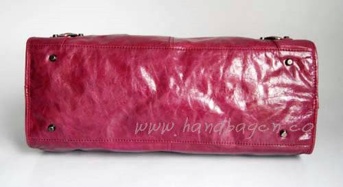Balenciaga 084324 Purple red Le Dix Motorcycle Handbag Large Size - Click Image to Close