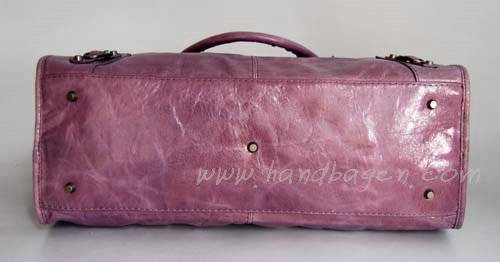 Balenciaga 084324 Pink Purple Le Dix Motorcycle Handbag Large Size - Click Image to Close