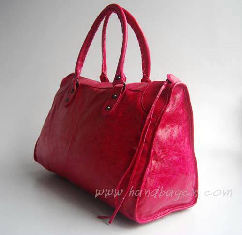 Balenciaga 084324 Peach Red Le Dix Motorcycle Handbag Large Size