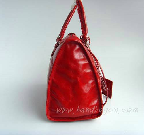 Balenciaga 084324 Red Le Dix Motorcycle Handbag Large Size