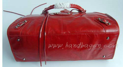 Balenciaga 084324 Red Le Dix Motorcycle Handbag Large Size - Click Image to Close