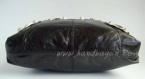 Balenciaga 084826A Black Giant Brief Bag With Silver Hardware - Click Image to Close
