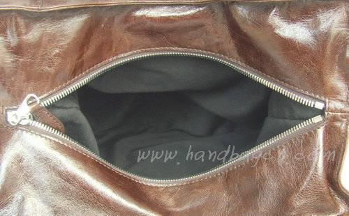 Balenciaga 084826A Dark Coffee Giant Brief Bag With Silver Hardwar - Click Image to Close