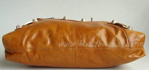 Balenciaga 084826A Tan Giant Brief Bag With Silver Hardware