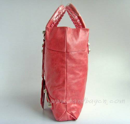 Balenciaga 084826A Pink Giant Brief Bag With Silver Hardware