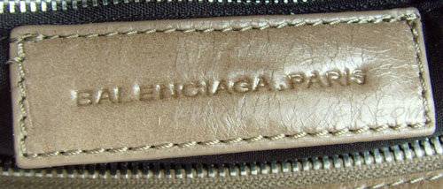 Balenciaga 084826A Silver Grey Giant Brief Bag With Silver Hardware - Click Image to Close