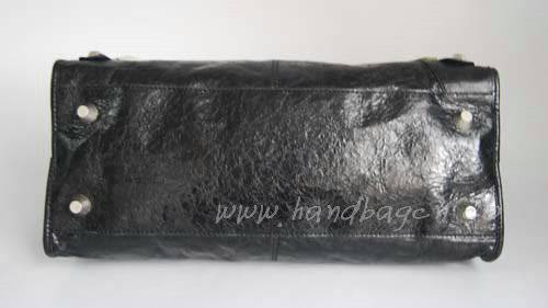 Balenciaga 084328A Black Lambskin Giant City Bag Large Size