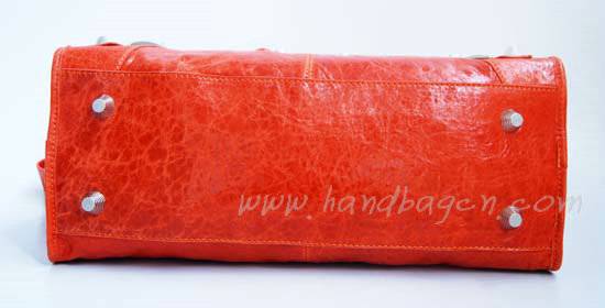 Balenciaga 084328A Orange Lambskin Giant City Bag Large Size - Click Image to Close