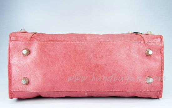 Balenciaga 084328A Pink Lambskin Giant City Bag Large Size