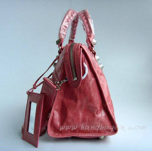 Balenciaga 084328A Pink Giant City Bag Large Size Silver Hardware - Click Image to Close