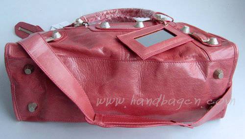 Balenciaga 084328A Pink Giant City Bag Large Size Silver Hardware