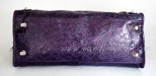 Balenciaga 084328A Purple Lambskin Giant City Bag Large Size - Click Image to Close