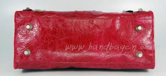 Balenciaga 084328A Red Lambskin Giant City Bag Large Size