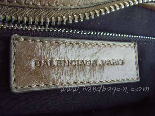 Balenciaga 084328A Silver Grey Giant City Bag Large Size Silver Hardware