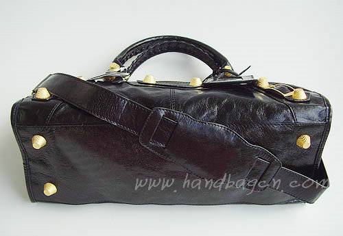 Balenciaga 084328B Black Giant City Bag Large Size Gold Hardware - Click Image to Close