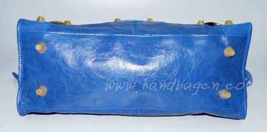 Balenciaga 084328B Blue Lambskin Giant City Bag Large Size - Click Image to Close