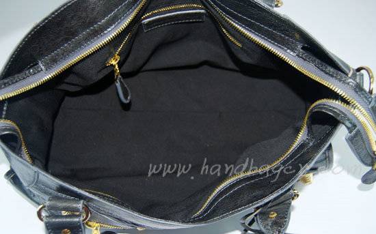 Balenciaga 084328B Dark Gray Lambskin Giant City Bag Large Size