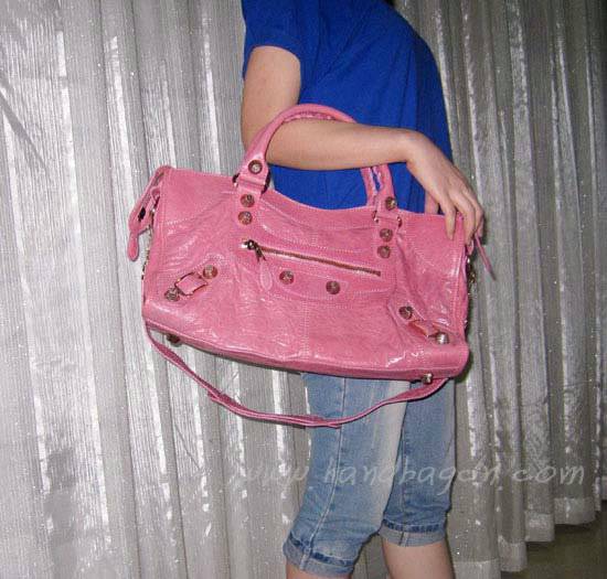 Balenciaga 084328B Pink Giant City Bag Large Size - Click Image to Close