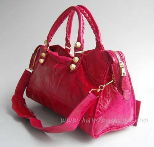 Balenciaga 084328B Pink Lambskin Giant City Bag Large Size