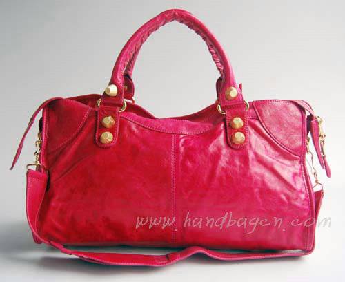 Balenciaga 084328B Pink Lambskin Giant City Bag Large Size - Click Image to Close