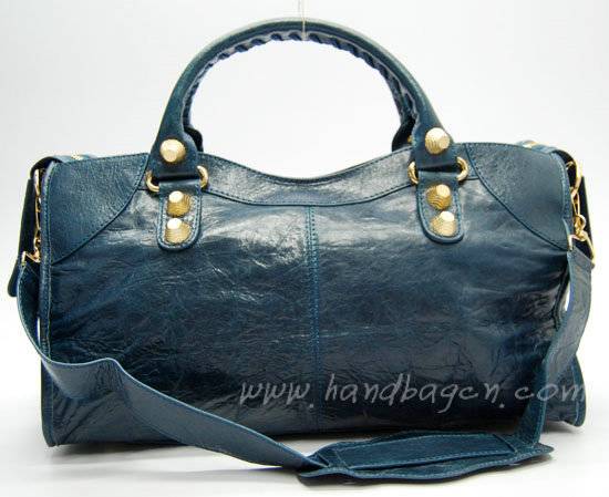 Balenciaga 084328B Royal Blue Lambskin Giant City Bag Large Size