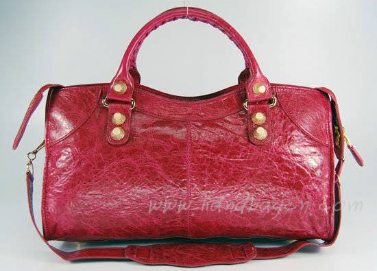 Balenciaga 084328B Red Lambskin Giant City Bag Large Size - Click Image to Close
