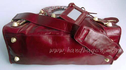 Balenciaga 084328B Red Giant City Bag Large Size Gold Hardware - Click Image to Close