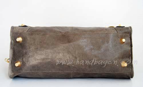Balenciaga 084328B Sliver Grey Lambskin Giant City Bag Large Size - Click Image to Close