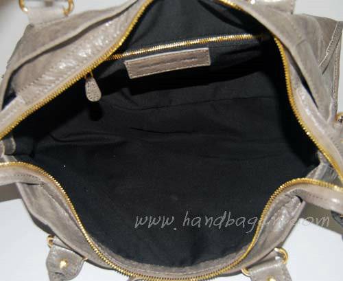 Balenciaga 084328B Sliver Grey Lambskin Giant City Bag Large Size - Click Image to Close