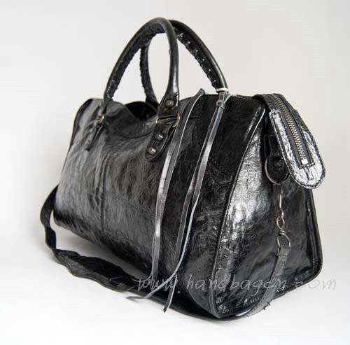 Balenciaga 084328 Black Lambskin Giant City Bag Large Size - Click Image to Close