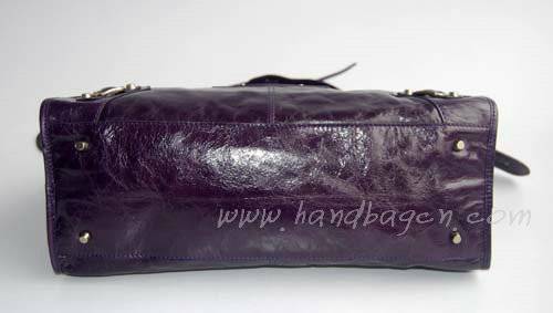 Balenciaga 084328 Dark Purple Motorcycle City Bag Large Size - Click Image to Close