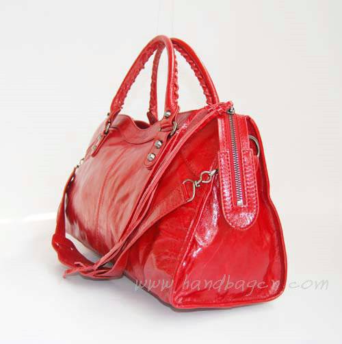 Balenciaga 084328 Red Motorcycle City Bag Large Size